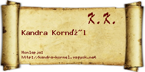 Kandra Kornél névjegykártya